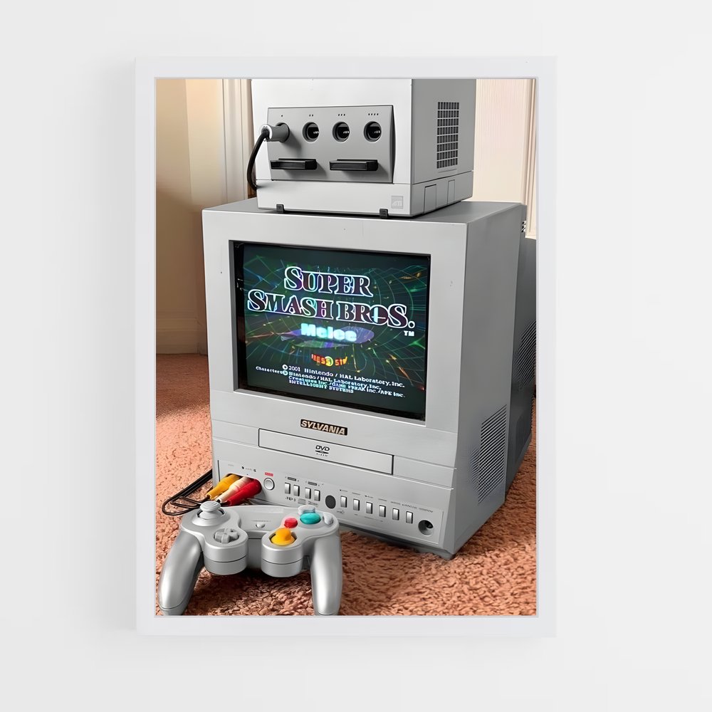 Poster Game Cube Controller – affiche Consoles (vue 3)